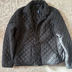 Chaps Black Quilted Jacket